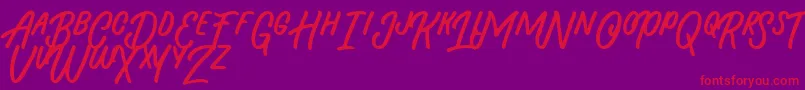 Beasty Morty-Schriftart – Rote Schriften auf violettem Hintergrund