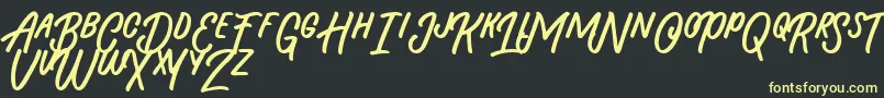 Beasty Morty Font – Yellow Fonts on Black Background