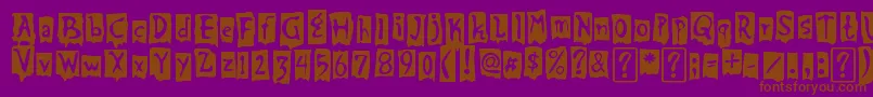 beat my guest Font – Brown Fonts on Purple Background