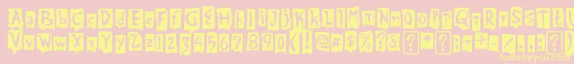 beat my guest Font – Yellow Fonts on Pink Background