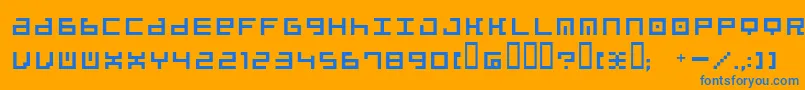 フォントbeatbox – オレンジの背景に青い文字