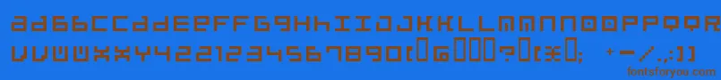 beatbox Font – Brown Fonts on Blue Background