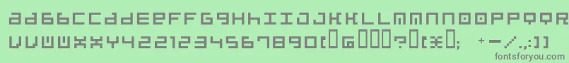 beatbox Font – Gray Fonts on Green Background