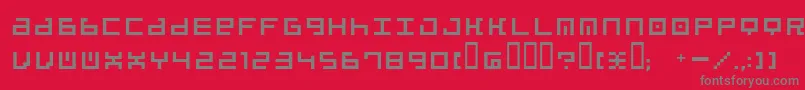 フォントbeatbox – 赤い背景に灰色の文字