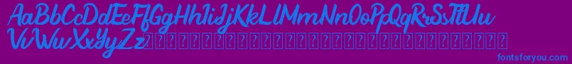 Beathy Demo Version Font – Blue Fonts on Purple Background