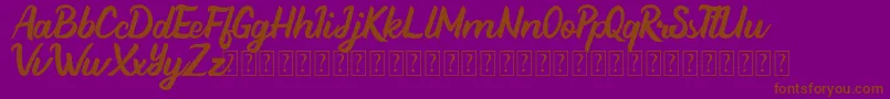 Beathy Demo Version Font – Brown Fonts on Purple Background