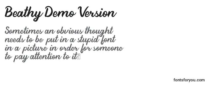 Beathy Demo Version Font