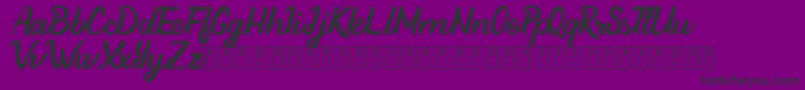 Beathy Demo Version Font – Black Fonts on Purple Background