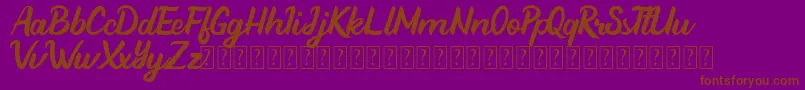 Beathy Demo Version Font – Brown Fonts on Purple Background