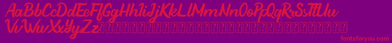 Beathy Demo Version Font – Red Fonts on Purple Background