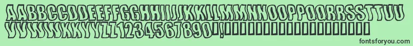 Wishfulwaves Font – Black Fonts on Green Background