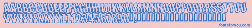 Wishfulwaves Font – Blue Fonts on Pink Background