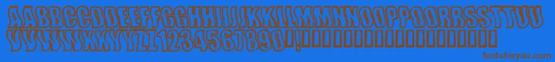 Wishfulwaves Font – Brown Fonts on Blue Background