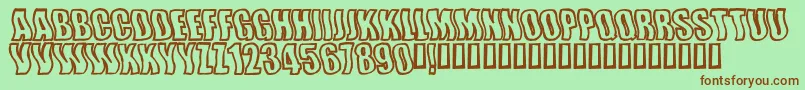 Wishfulwaves Font – Brown Fonts on Green Background