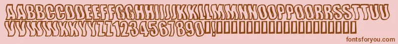Wishfulwaves Font – Brown Fonts on Pink Background