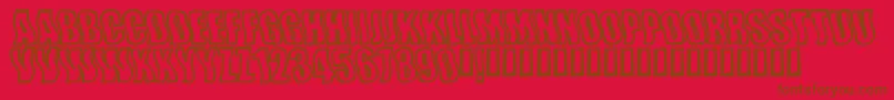 Wishfulwaves Font – Brown Fonts on Red Background