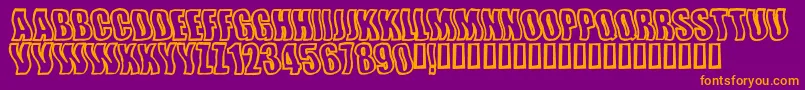 Wishfulwaves Font – Orange Fonts on Purple Background