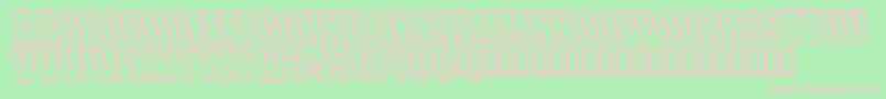 Wishfulwaves Font – Pink Fonts on Green Background