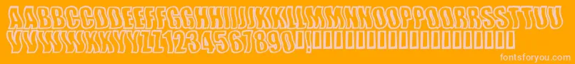 Wishfulwaves Font – Pink Fonts on Orange Background