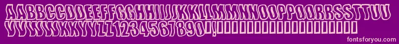 Wishfulwaves Font – Pink Fonts on Purple Background
