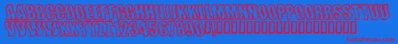 Wishfulwaves Font – Red Fonts on Blue Background