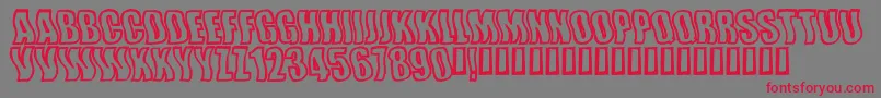 Шрифт Wishfulwaves – красные шрифты на сером фоне