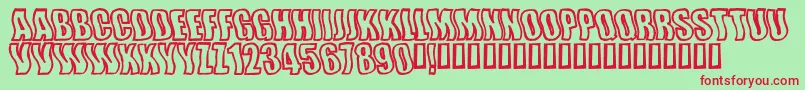 Wishfulwaves Font – Red Fonts on Green Background