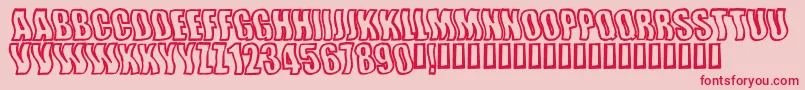 Wishfulwaves Font – Red Fonts on Pink Background
