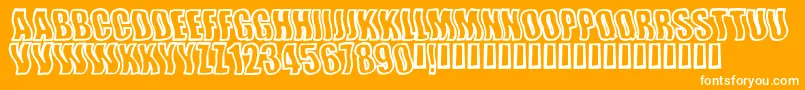 Wishfulwaves Font – White Fonts on Orange Background