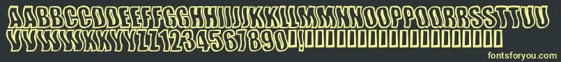 Wishfulwaves Font – Yellow Fonts on Black Background