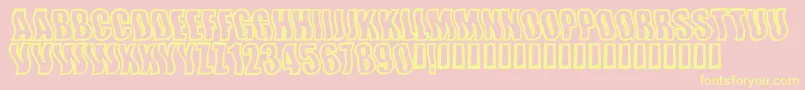 Wishfulwaves Font – Yellow Fonts on Pink Background