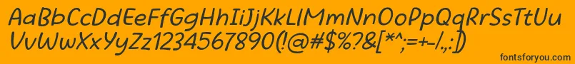 Beatific Margella Regular Italic Font – Black Fonts on Orange Background