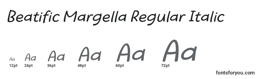 Beatific Margella Regular Italic Font Sizes