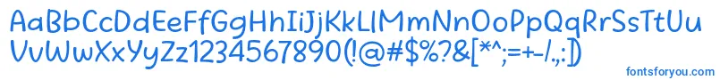 Beatific Margella Regular Font – Blue Fonts on White Background