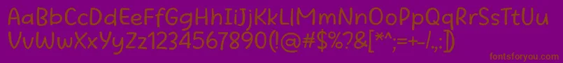 Beatific Margella Regular Font – Brown Fonts on Purple Background
