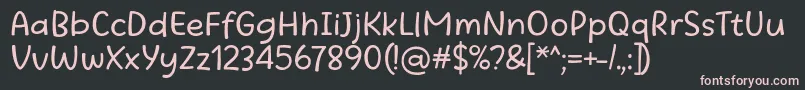 Beatific Margella Regular Font – Pink Fonts on Black Background