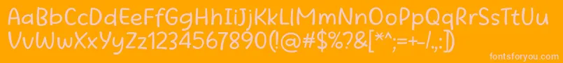 Beatific Margella Regular Font – Pink Fonts on Orange Background