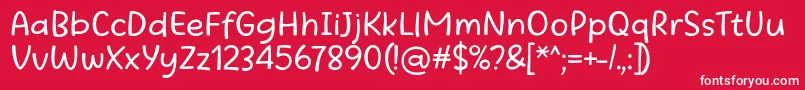 Beatific Margella Regular Font – White Fonts on Red Background