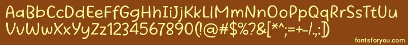 Beatific Margella Regular Font – Yellow Fonts on Brown Background