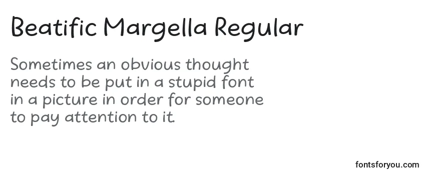 Beatific Margella Regular フォントのレビュー