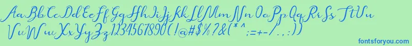 More about beatiful Font beatiful Font – Blue Fonts on Green Background