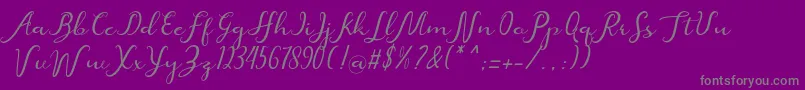 beatiful Font – Gray Fonts on Purple Background