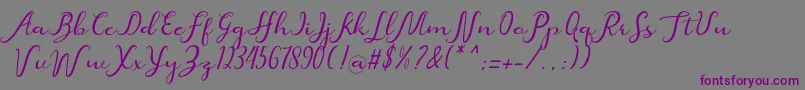 beatiful Font – Purple Fonts on Gray Background