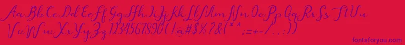 beatiful Font – Purple Fonts on Red Background