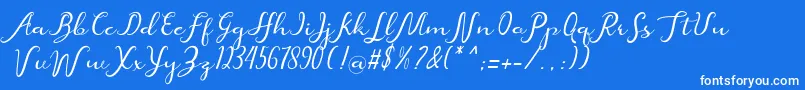 beatiful Font – White Fonts on Blue Background