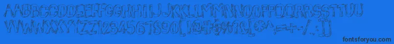 BeatnikHayseed Font – Black Fonts on Blue Background