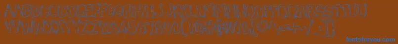 BeatnikHayseed Font – Blue Fonts on Brown Background