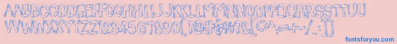 BeatnikHayseed Font – Blue Fonts on Pink Background