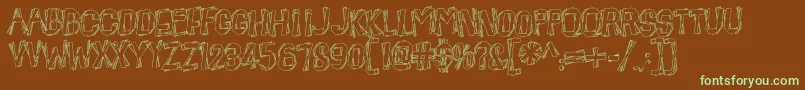 BeatnikHayseed Font – Green Fonts on Brown Background