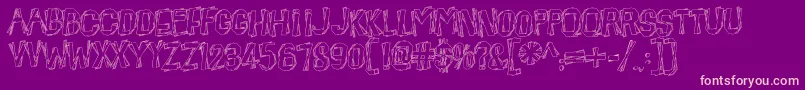 BeatnikHayseed Font – Pink Fonts on Purple Background